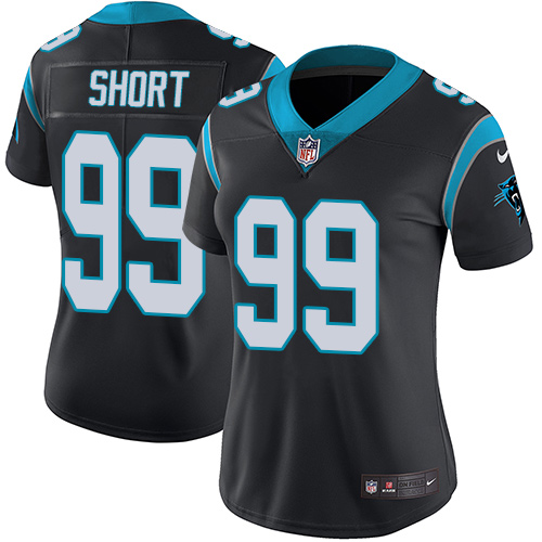 Nike Panthers #99 Kawann Short Black Team Color Women's Stitched NFL Vapor Untouchable Limited Jersey - Click Image to Close
